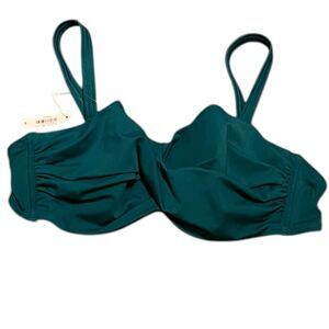 Dobreva Teal Twist Front Swim Multiway Swim Top, Size 36B,‎ NWT